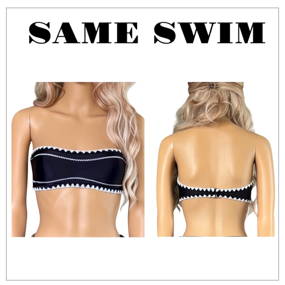 Bikini Top • SAME SWIM • THE BABE BANDEAU TOP NOIR/BLANC